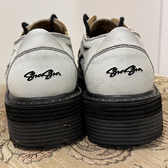 9.5 RARE 90s flame creeper shoes with hidden storage (covered by the insole) main image 4